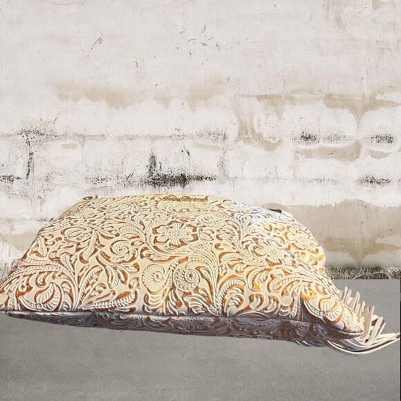 Tommy Bahama Leather Embossed with Gold Accents Crossbody - Picture 6 of 7